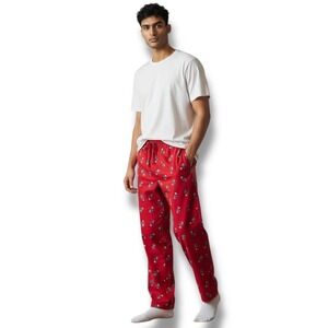Polo Ralph Lauren Mens Polo Bear Cotton Pajama Pant Size‎ Large L Red